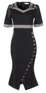 Облегающее платье-миди с коротким рукавом цвет: ЧЕРНЫЙ