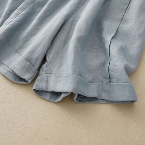 Женские шорты с эластичным поясом, голубой