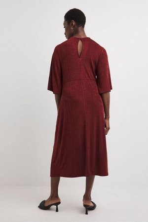 Бордовое облегающее платье JD Williams с узлом