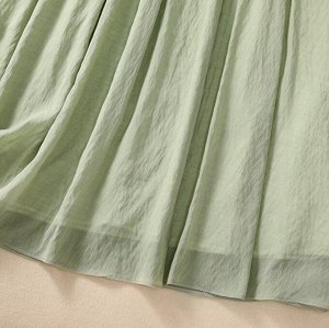 Женская юбка с высокой посадкой и эластичным поясом, зеленый