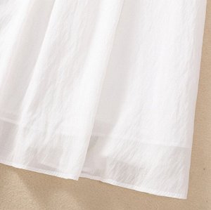 Женская юбка с высокой посадкой и эластичным поясом, белый