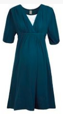 Платье под грудь с коротким рукавом (подходит для беременных) цвет: СИНИЙ
