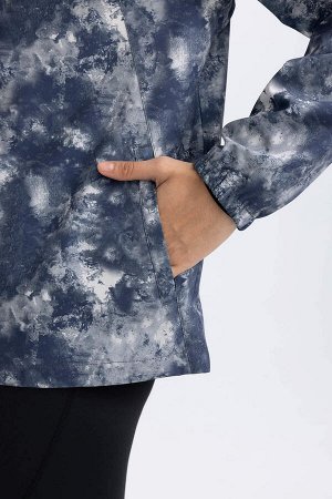 Водоотталкивающий дождевик приталенного кроя с капюшоном и сетчатой подкладкой DeFactoFit Гибкое текстурированное пальто