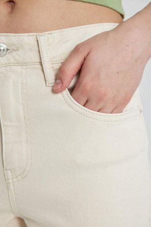 DEFACTO Комфортные брюки Lina с высокой талией длиной до щиколотки из тканого материала