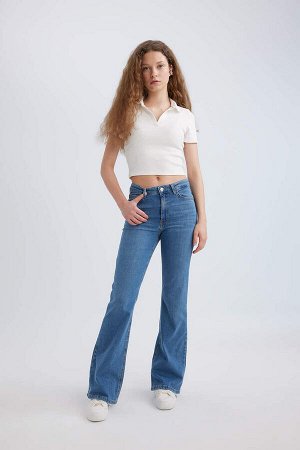 Длинные джинсовые брюки Mia Flare Fit с нормальной талией