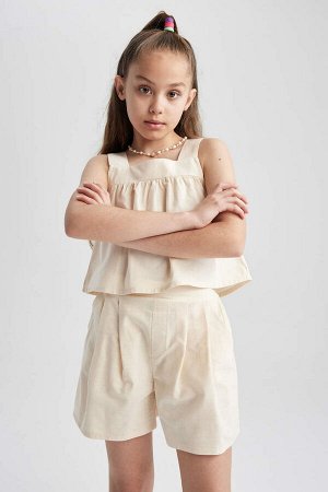 Блузка без рукавов для девочек, комплект из 2 предметов с шортами