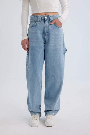 Длинные джинсовые брюки свободного кроя с высокой талией Carpenter