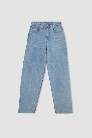 Длинные джинсовые брюки свободного кроя с высокой талией Carpenter