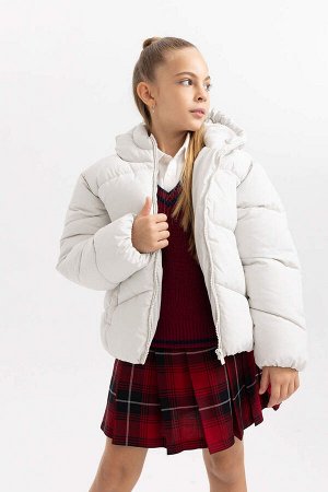 Водоотталкивающее пальто с капюшоном для девочек
