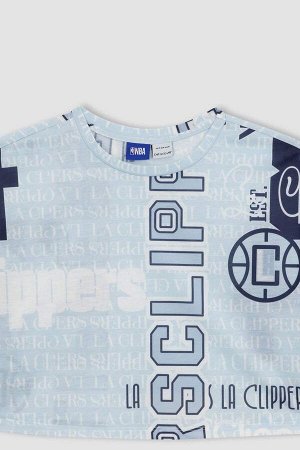 DeFactoFit NBA Los Angeles Clippers Oversize футболка с круглым вырезом и короткими рукавами