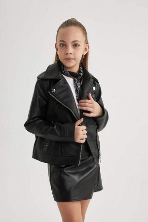 Водоотталкивающая куртка с воротником для девочек, пальто