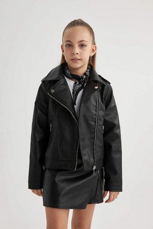 Водоотталкивающая куртка с воротником для девочек, пальто