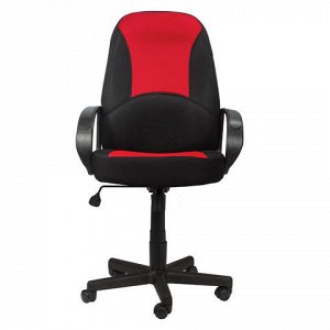 Кресло офисное BRABIX City EX-512, ткань черная/красная TW,