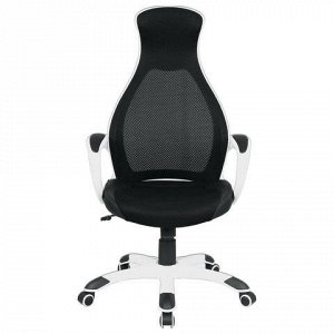 Кресло офисное BRABIX Genesis EX-517, пластик белый, ткань/э