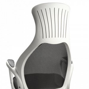Кресло офисное BRABIX Genesis EX-517, пластик белый, ткань/э