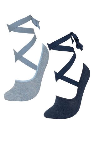 Женские 2 пары хлопковых носков для пилатеса