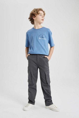 Саржевые брюки карго стандартного кроя для мальчиков
