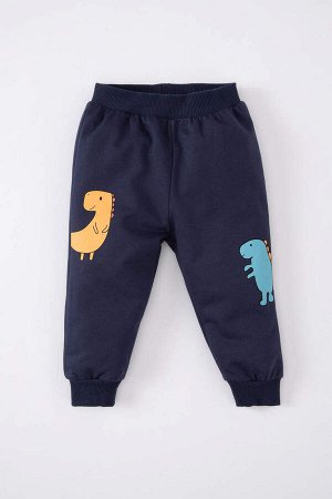 Толстовка с принтом динозавров для маленьких мальчиков, комплект из 2 спортивных штанов