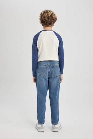 DEFACTO Прямые джинсовые брюки объемного кроя для мальчиков
