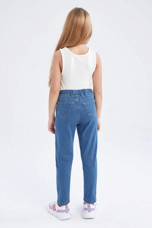 Джинсовые брюки стандартного кроя для девочек