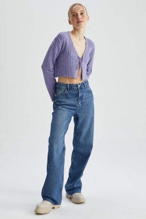 Длинные брюки широкого кроя в стиле 90-х из 100 % хлопка