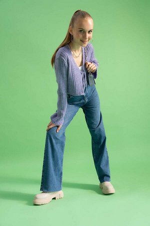 Длинные брюки широкого кроя в стиле 90-х из 100 % хлопка