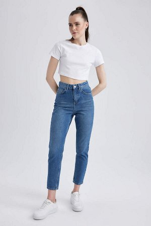 DEFACTO Джинсовые брюки из 100% хлопка с высокой талией и длиной до щиколотки Lina Mom