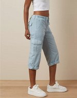 Snappy Stretch Low-Rise Crop Cargo Pant
