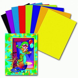 Цветная бумага А4 16 листов, 8 цветов, ПИФАГОР Гномик на кар