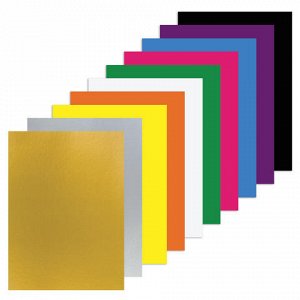 Цветной картон А4 ВОЛШЕБНЫЙ, 10 цветов, 215г/м2, ПИФАГОР, Сл