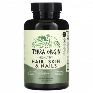 Terra Origin, Здоровые волосы, кожа и ногти, 60 капсул