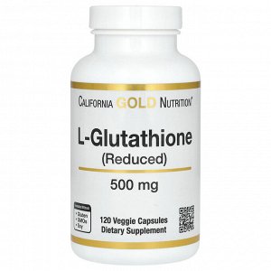 California Gold Nutrition, L-глутатион (восстановленный), 500 мг, 120 растительных капсул