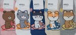 Носки женские короткие животные с карандашами