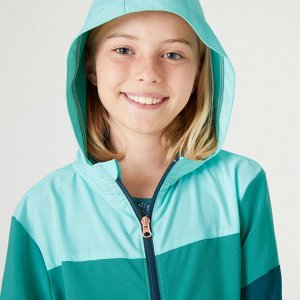 Куртка спортивная детская зеленая Domyos 500