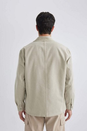 Куртка-рубашка с воротником-поло Relax Fit