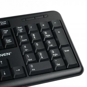 Клавиатура проводная SONNEN KB-100B, PS/2, 104 кнопки, черна
