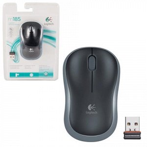 Мышь беспроводная LOGITECH M185, 2 кнопки+1 колесо-кнопка, о