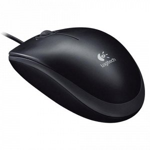 Мышь проводная LOGITECH M100, USB, 2 кн.+1 колесо-кн., оптич