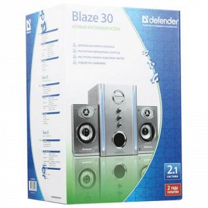 Колонки компьютерные DEFENDER Blaze 30, 2.1, 36 Вт, дерево,