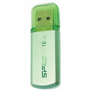 Флэш-диск 16GB SILICON POWER Helios 101 USB 2.0, зеленый, SP
