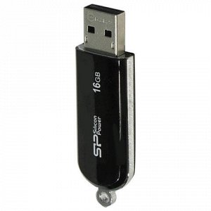 Флэш-диск 16GB SILICON POWER LuxMini 322 USB 2.0, черный, SP