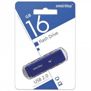 Флэш-диск 16GB SMARTBUY Dock USB 2.0, синий, SB16GBDK-B