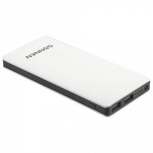 Аккумулятор внешний SONNEN POWERBANK V3802S, 8000 mAh, 2USB,