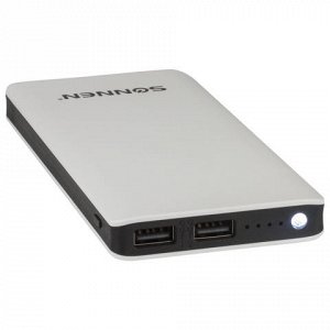 Аккумулятор внешний SONNEN POWERBANK V3802S, 8000 mAh, 2USB,