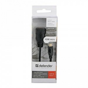 Кабель-переходник HDMI-microHDMI 14,5см  DEFENDER, F-M, для