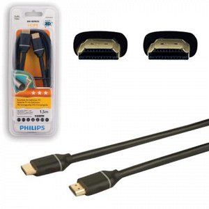 Кабель HDMI 1,5м PHILIPS, М-М, экранированный для передачи ц