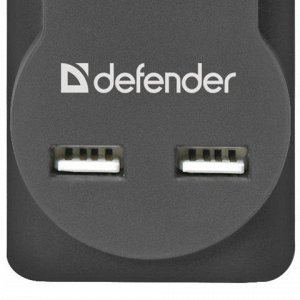 Сетевой фильтр DEFENDER DFS 753, 5 розеток, 2 разъема USB, 3