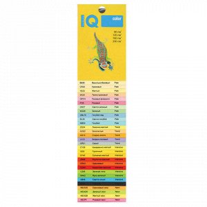 Бумага IQ color А4, 120 г/м, 250 л., интенсив ярко-желтая IG