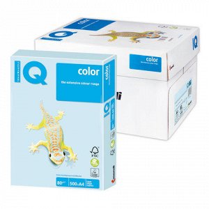 Бумага IQ color А4, 80 г/м, 500 л., пастель светло-голубая B