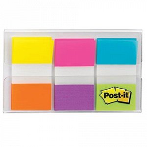 Закладки клейкие POST-IT Study, пластиковые, 25 мм, 6 цв.*10